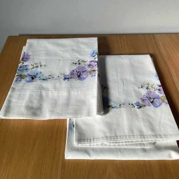 Vintage Stevens 100% Cotton Floral Pillowcases (Never used) - Picture 3 of 14